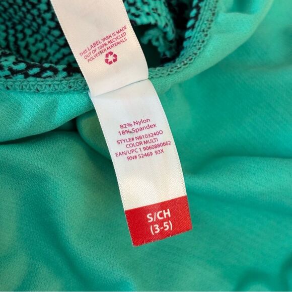 No Boundaries Green Snake Print Halter Swimsuit - Picture 6 of 7